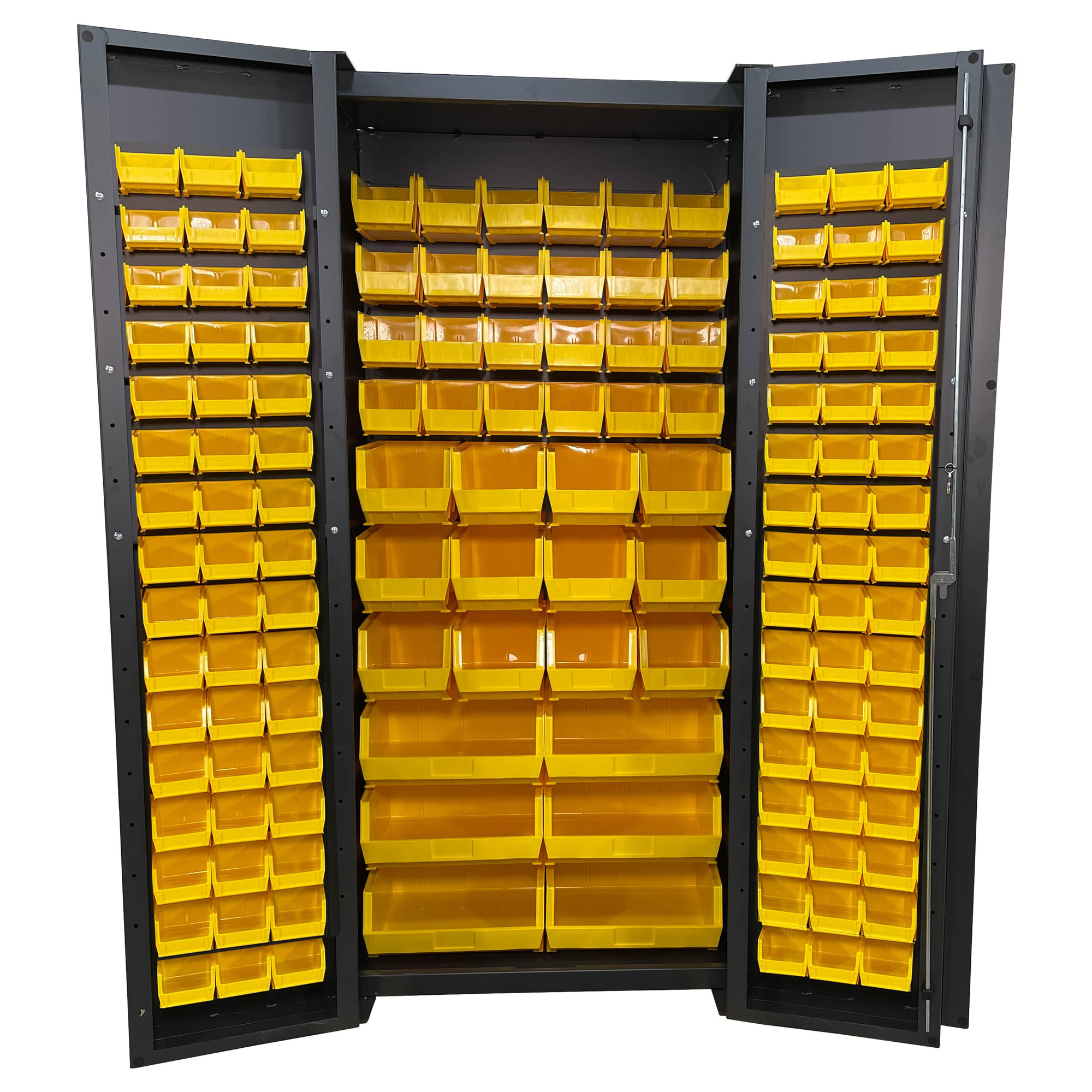 Valley Craft, Bin Shelf Cabinet, Deep Door, Height 78 in, Width 36 in, Bins Included (qty.) 138, Model# F89102